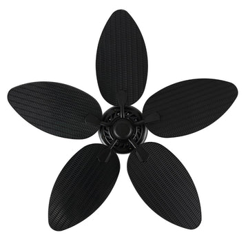 Raffles 52" Bohemian Industrial Iron/Plastic Mobile-App/Remote-Controlled 6-Speed Palm Blade Ceiling Fan - JONATHAN Y
